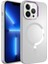 Apple iPhone 13 Pro Kılıf Stil Serisi Mat Wireless Tacsafe Kapak Beyaz 1