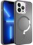 Apple iPhone 12 Pro Max Case Kılıf Stil Serisi Mat Wireless Tacsafe Kapak Siyah 1