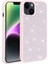 Apple iPhone 14 Case Kılıf Diamond Parlak Taşlı Ston Kapak Silikon Pembe 1
