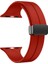 Apple Watch 4 5 44MM Armband Kordon Ayalanabilir Mıknatıslı Mat Silikon KRD84 Kırmızı 1