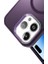Apple iPhone 14 Pro Max Case Kılıf Stil Serisi Mat Wireless Tacsafe Kapak Mavi 3
