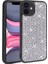 Apple iPhone 11 Case Kılıf Diamond Parlak Taşlı Ston Kapak Silikon Siyah 1