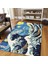 Van Gogh Yıldızlı Gece ve Büyük Dalga Dijital Baskılı Halı Kaydırmaz Tabanlı Yıkanabilir Halı 1