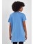 Kadın V Yaka Yırtmaçlı Oversize Basic Tişört 2