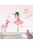 Pembe Balerin Duvar Sticker Seti 1