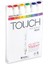 Touch Twın Brush Pen : Çift Taraflı Marker Seti : 6'lı Ana Renkler 1