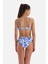 Mavi - Beyaz Spagetti Bikini Alt 2