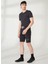 Siyah Erkek Sweat Şort FM23S02EFBLACK 2