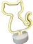 Neon Işıklı Kedi Lamba Usb+Pil Dekoratif Aydınlatma 1