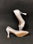 Kadeh Topuk Taş Işlemeli Simli 10 Cm. Topuklu Bayan Stiletto Ayakkabı 2