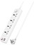 Priz Power Strip 8in1 3 Adet USB 1 Adet Type-C ve 4 Adet Priz Dönüştürücü 2m - Beyaz 1
