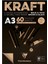 Kraft Brown/black 90GR (Kahverengi/siyah) Çok Amaçlı Resim Blok 60 Sayfa A3 (29.7X42CM) 1