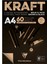 Kraft Brown/black 90GR (Kahverengi/siyah) Çok Amaçlı Resim Blok 60 Sayfa A4 (21X29.7CM) 1