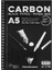 Carbon 120GR Siyah Spiralli Resim Blok 20 Sayfa A5 (14.8X21CM) (Uzun Kenar Spiral) 1