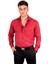 Dik Yaka Slim Fit Kesim Pamuk Saten Erkek Gömlek 2209615 4