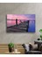 Eliza Home Gün Batımı Iskele Cam Tablo Sunset Pier 2