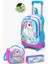 Kids Mavi Neon Pembe Unicorn Desenli Çekçekli 3’lü Okul Çanta Seti SET0123911 1