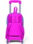 Kids Su Yeşili Pembe Flamingo Desenli Çekçekli 3’lü Okul Çanta Seti SET0123912 5