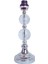 Modern Kristal Top Gümüş Ayak Kumaş Siyah Abajur 3