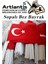 Sopalı Bez Bayrak 30X45 cm 5 Adet Saplı Bayrak Ay Yıldız Plastik Çıtalı 30*45 Bez Bayrak Mill Bayram Kutlama 2