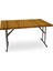 Banket Werzalit Masa 80X140 (Esb-Siyah) - Real Teak (Katlanır) 1