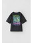 Yeni Sezon Siyah Renk Skull Surf Oversize Sırt Baskı Detaylı T-Shirt 1