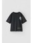 Yeni Sezon Siyah Renk Skull Surf Oversize Sırt Baskı Detaylı T-Shirt 2