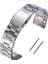 Online Kordon Silver Gümüş Paslanmaz Çelik Metal Saat Kordonu Kayışı 1
