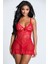 Kadınkırmızı Dantel Detaylı Babydoll Gecelik 1