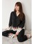 Uzun Kol Önden Düğmeli Kadın Pijama Takım W402 3