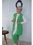 Keten Yeşil Kruvaze Yelek Pantolon Ikili Takım 2
