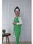 Keten Yeşil Kruvaze Yelek Pantolon Ikili Takım 3