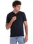 Lacivert Comfort Fit Düz Polo Yaka Rayon Tişört 3
