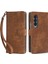 Samsung Galaxy Z Fold4 Için 5g Telefon Cüzdan Kılıfı Rfıd Engelleme Deri Telefon Stand Kapağı Strap-Brown (Yurt Dışından) 1