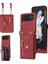 Samsung Galaxy Z Flip3 Telefon Kılıfı 3 5g Rfıd Engelleme Kart Çantası Pu Deri+Tpu Kickstand ile Kapak (Yurt Dışından) 1