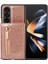 Samsung Galaxy Z Fold3 5g 2-1 Arada Pu Deri Kaplamalı Pc+Tpu Anti-Collision Geri Kılıf Magnetik Çıkarılabilir Fermuar Cüzdan Telefon Kapağı Kickstand ile (Yurt Dışından) 2