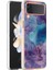 Samsung Galaxy Z Flip3 5g Tpu Telefon Kılıfı Elektrapılaşma Anti-Dalgalı Kılıf Yb Imd Serisi-16 Stil E 2.0mm Mermer Desen Imd Arka Kapak (Yurt Dışından) 2