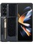 Samsung Galaxy Z Fold4 5g 2-1 Arada Pu Deri Kaplamalı Pc+Tpu Geri Kılıf Kickstand ile Manyetik Çıkarılabilir Fermuar Cüzdan Bump Dövüşü Kapak (Yurt Dışından) 2