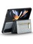 Samsung Galaxy Z Fold4 5g 2-1 Arada Pu Deri Kaplamalı Pc+Tpu Geri Kılıf Kickstand ile Manyetik Çıkarılabilir Fermuar Cüzdan Bump Dövüşü Kapak (Yurt Dışından) 4