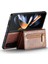 Samsung Galaxy Z Fold4 5g 2-1 Arada Pu Deri Kaplamalı Pc+Tpu Geri Kılıf Kickstand ile Manyetik Çıkarılabilir Fermuar Cüzdan Bump Dövüşü Kapak (Yurt Dışından) 4