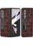 Samsung Galaxy Z Fold4 Inek Deri Pc Tam Koruyucu Kapak Mahjong Doku Kickstand Telefon Kılıfı Ekran Filmi (Yurt Dışından) 1