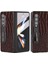 Samsung Galaxy Z Fold4 5g Kickstand Case Inek Deri+Pc Timsah Doku Telefon Kapağı Ekran Film ile (Yurt Dışından) 2