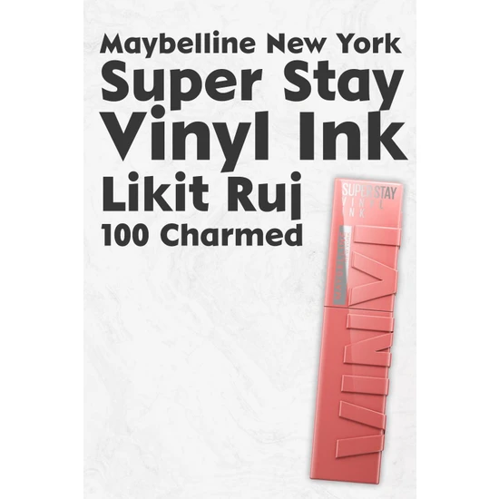 Maybelline New York Super Stay Vinyl Ink Likit Ruj 100 Charmed