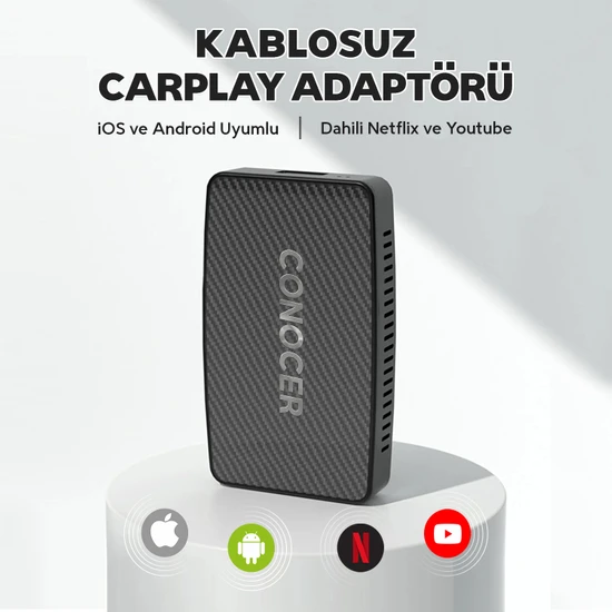 hepsiburada Conocer Kablosuz Netflix Youtube Özellikli Carplay Adaptörü Iphone Ios Android