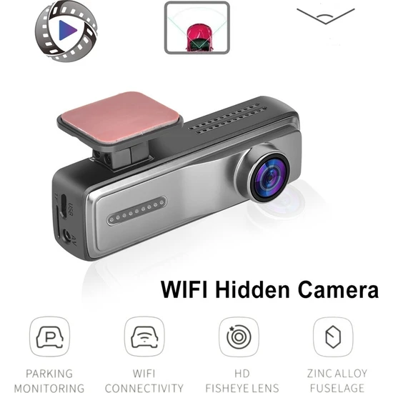 Wevolt Fullhd 1080P Geniş Açı Gece Görüşlü Akıllı Araç Içi Kamera. Wifi Araç Kamerası.