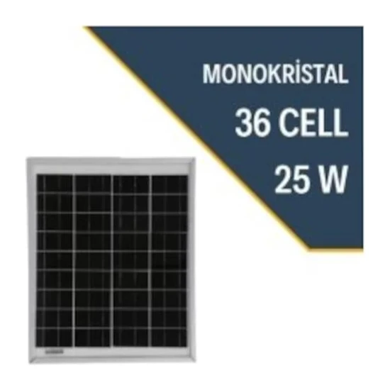 Lexron Teknovasyon Arge 25 Watt Monokristal Güneş Paneli 25 W 12V Mono Kristal Güneş Panel