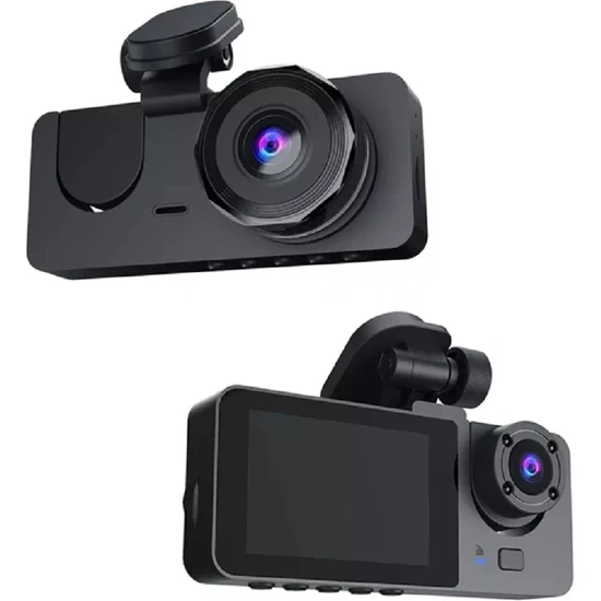 Wevolt Yeni 2 Inç 3 Kameralı 1080P Yol Kayıt Araç Kamerası(Türkçemenü+Gerigörüş+Hareketsensörü)