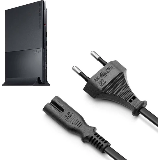 Pop Konsol Ps2 Güç Kablosu Playstation 2 Uyumlu Güç Kablosu Power 2 Pin Kablo