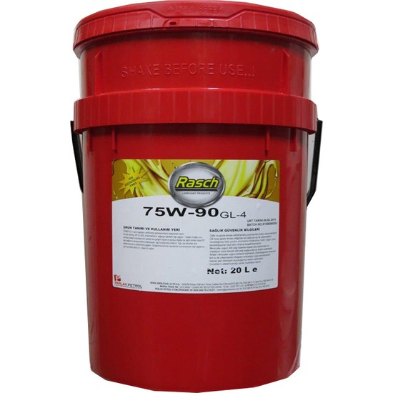 Rasch Gear Oil 75W/80 Gl5 20 Litre Kova Fiyatı