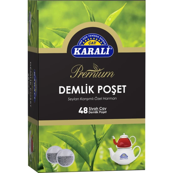 Karali Çay Premium Demlik Poşet Siyah Çay 48'li